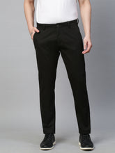 Genips Men's Bottle Green Cotton Stretch Caribbean Slim Fit Solid Trousers